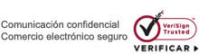 Haga click aquí para verificar: Este sitio ha elegido los certificados SSL de VeriSign para que la comunicación sea confidencial y el comercio electrónico sea seguro (el enlace se abre en nueva ventana)